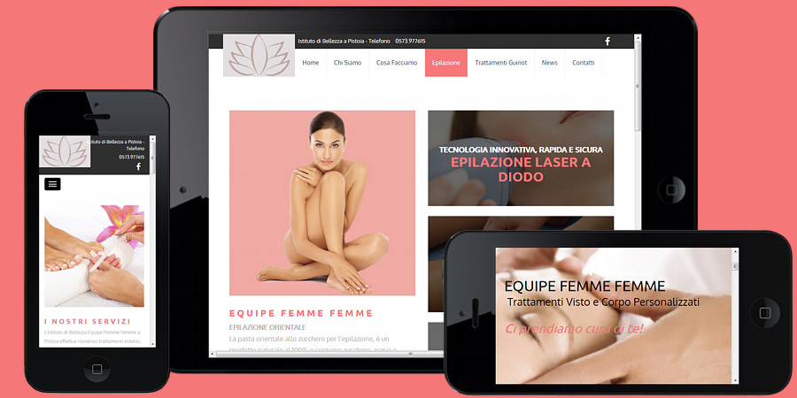 Nuovo sito web Istituto di Bellezza Equipe Femme Femme